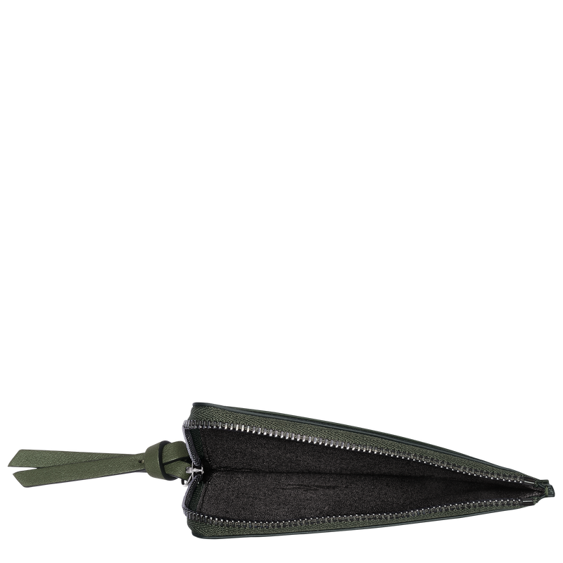 LONGCHAMP - 3D- Porte cartes cuir - Kaki