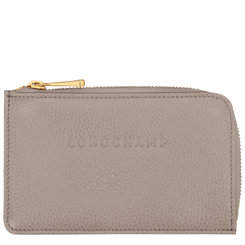 LONGCHAMP - Le Foulonné - Porte cartes cuir - Tourterelle