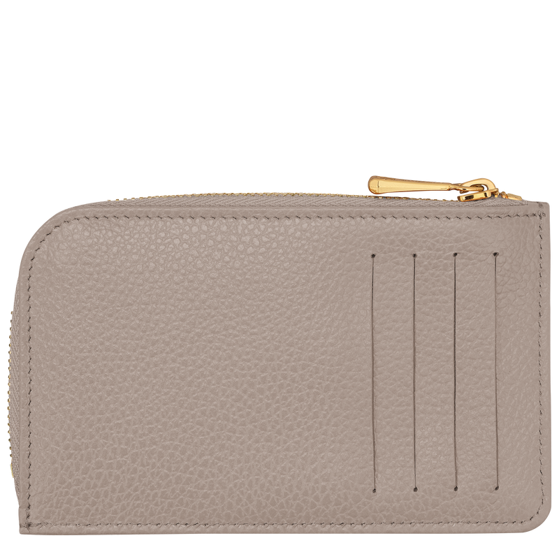 LONGCHAMP - Le Foulonné - Porte cartes cuir - Tourterelle