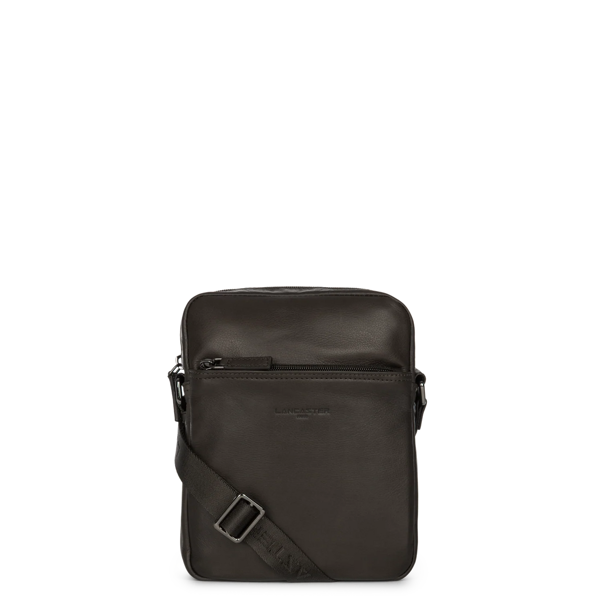 LANCASTER - Sac porté épaule homme en cuir lisse