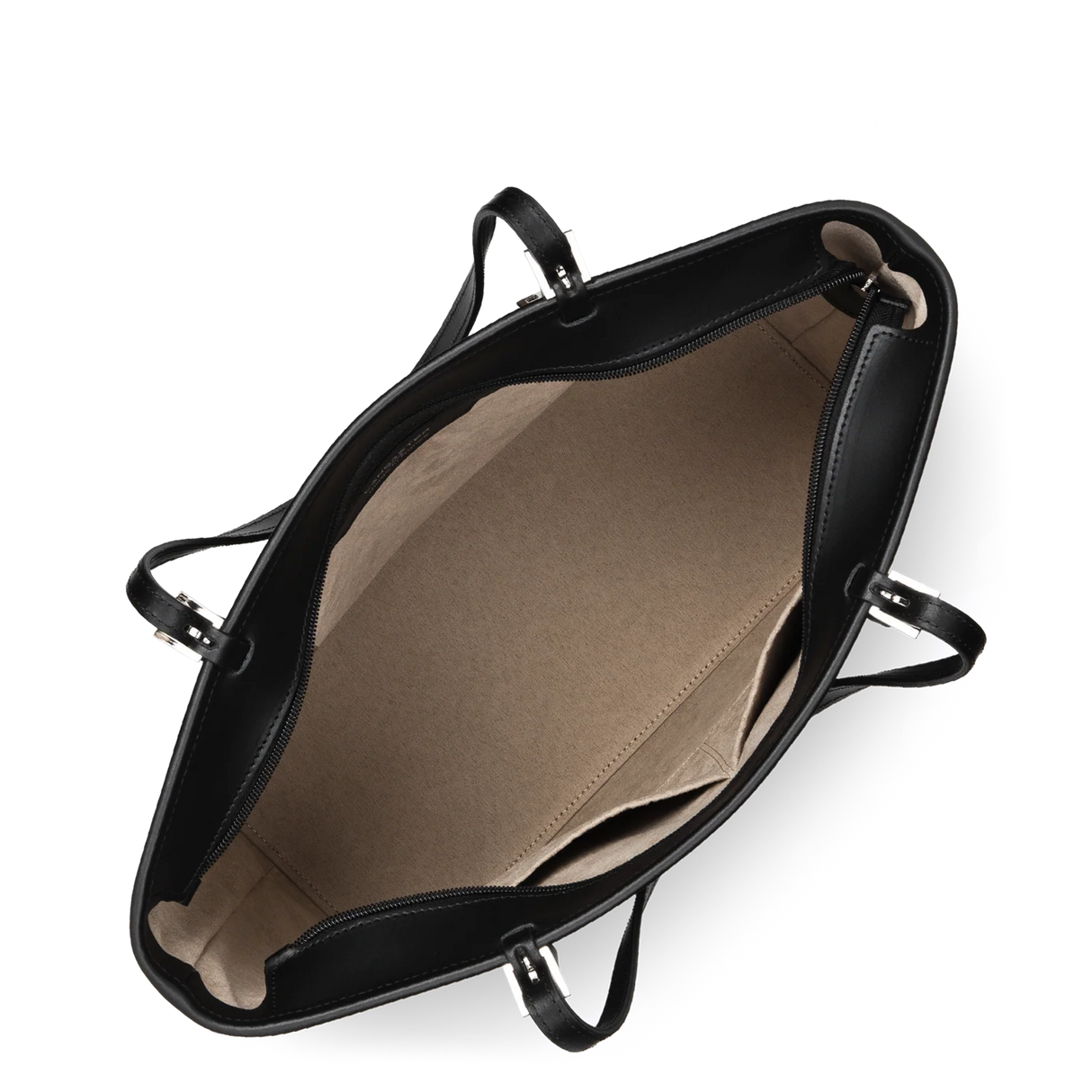 LANCASTER - Grand sac cabas épaule - Smooth - Noir