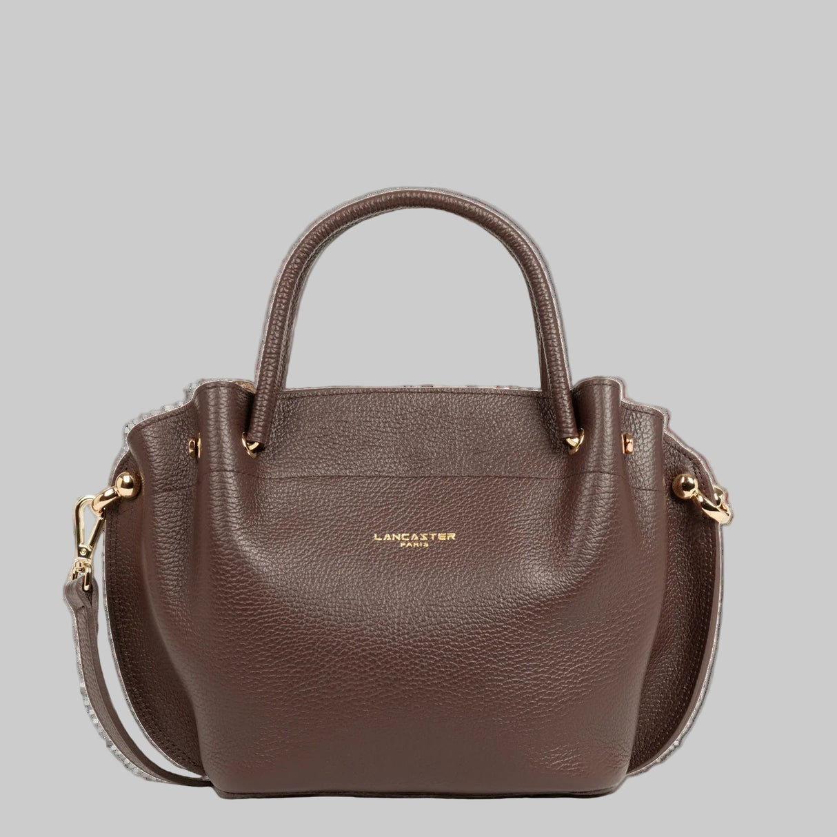 LANCASTER - Sac à main - Foulonné double - Marron