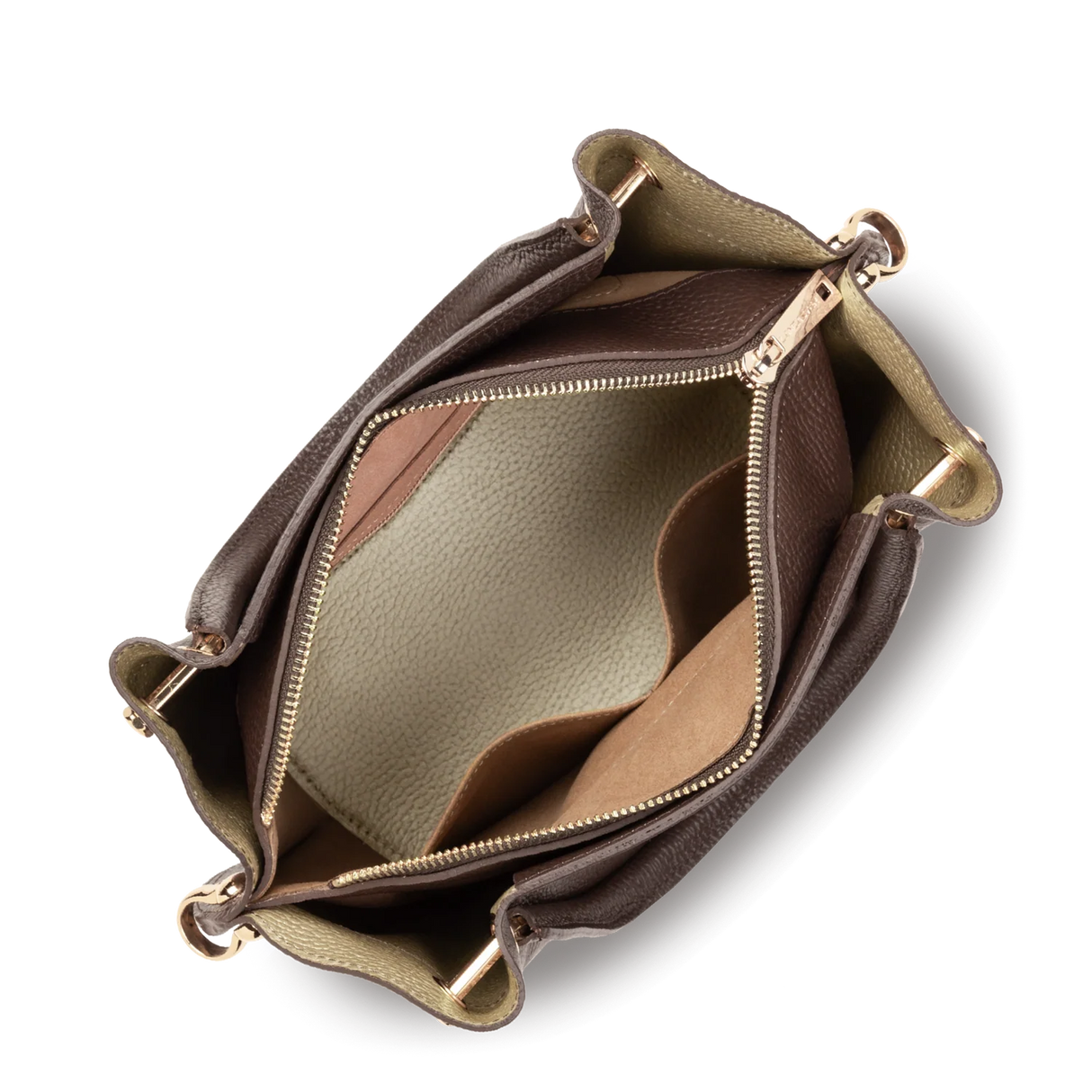 LANCASTER - Sac à main - Foulonné double - Marron