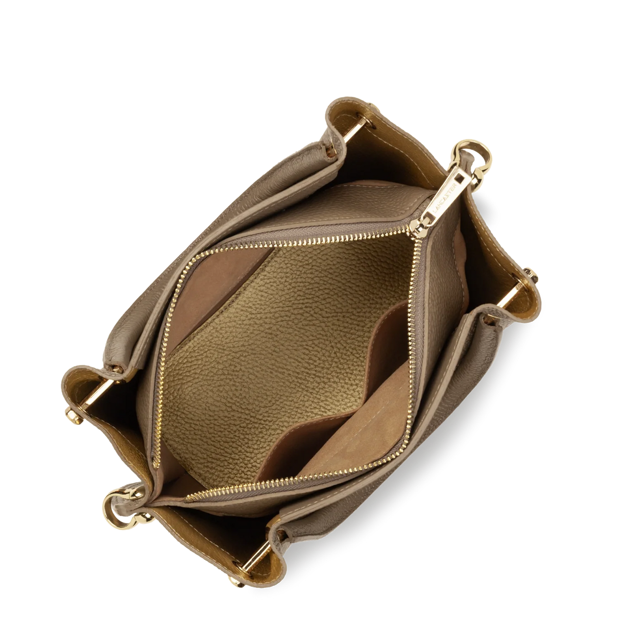 LANCASTER - Sac à main - Foulonné double - Taupe