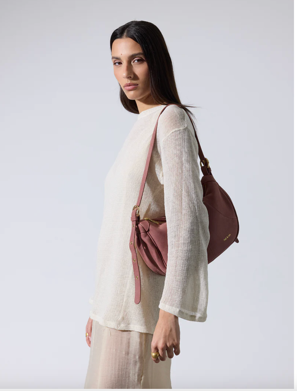 NAT & NIN - Sac bandoulière - Tara - Bois de rose