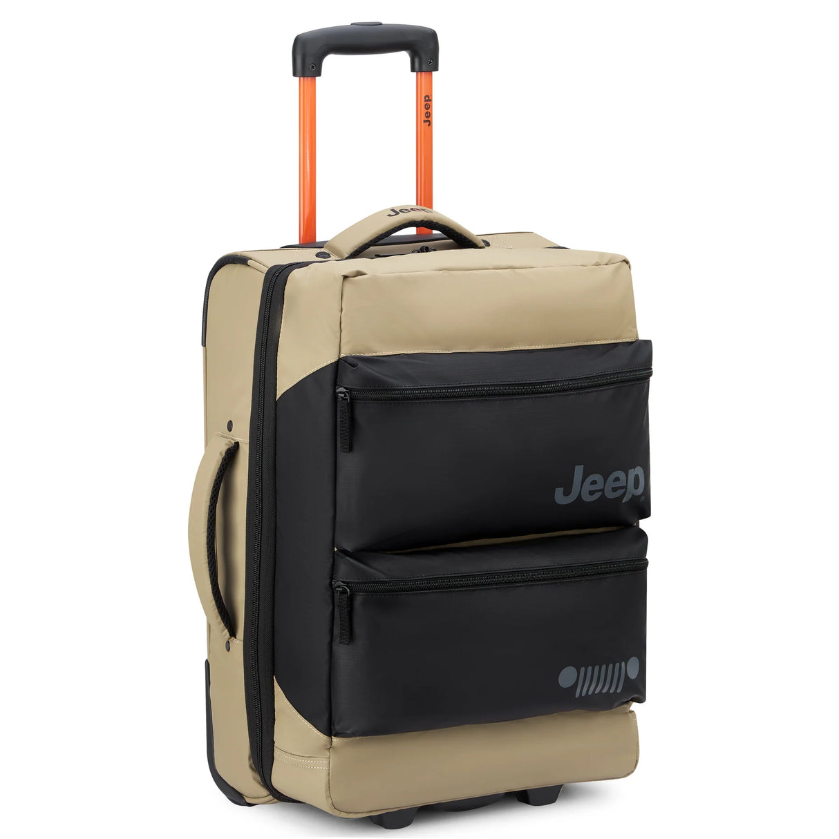 DELSEY PARIS x JEEP® – Sac de voyage trolley cabine avec deux poches frontales sable chaud