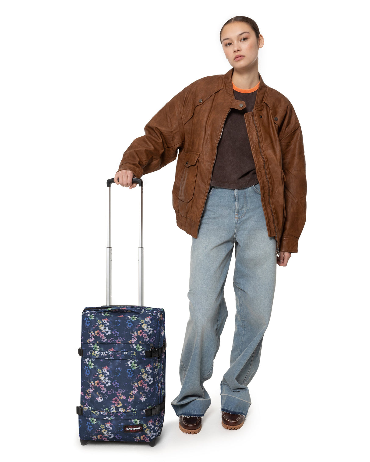 EASTPAK - Valise cabine Transit’R S - Flora Fade Navy