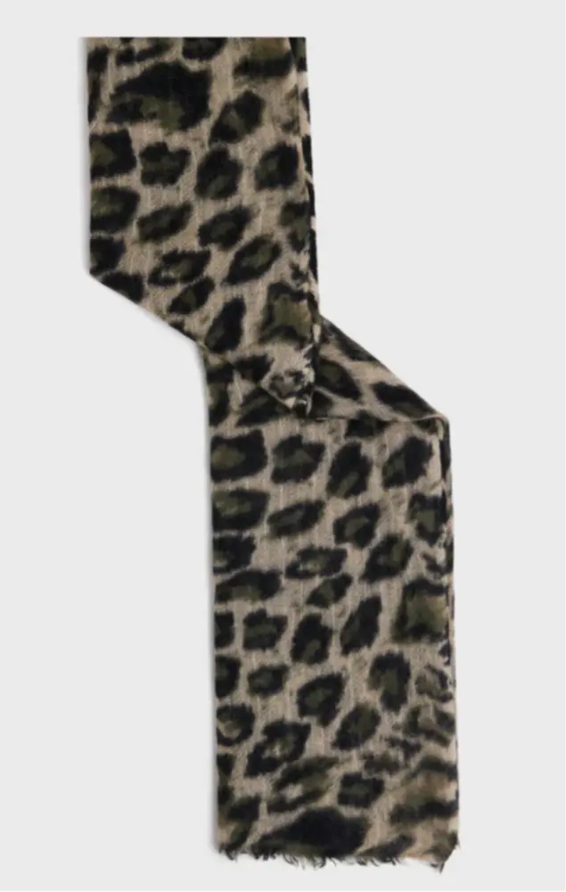 GÉRARD DAREL - Echarpe Laine cachemire Léopard beige Dany