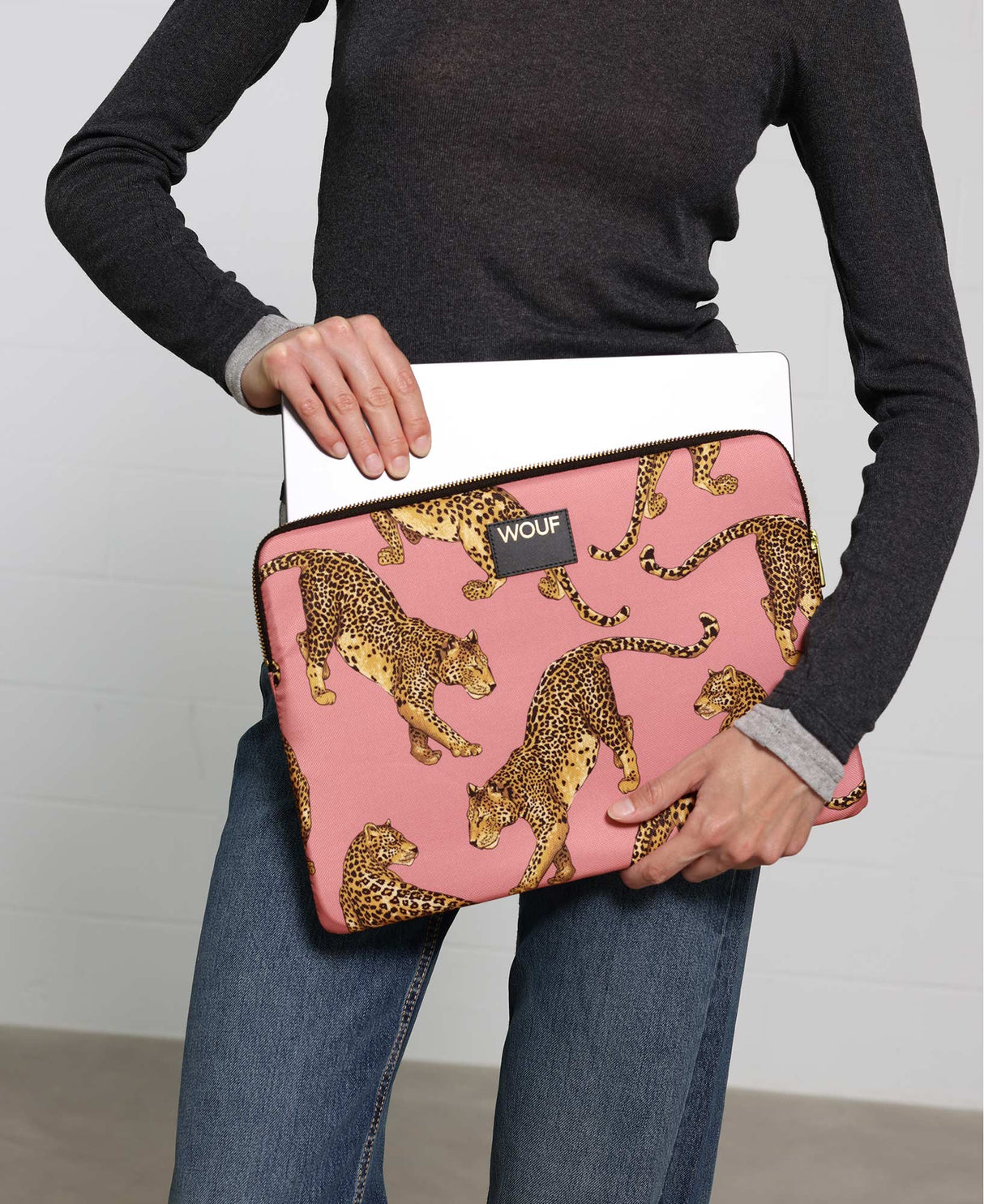 WOUF - Housse d'ordinateur 15" - Blush Leopard