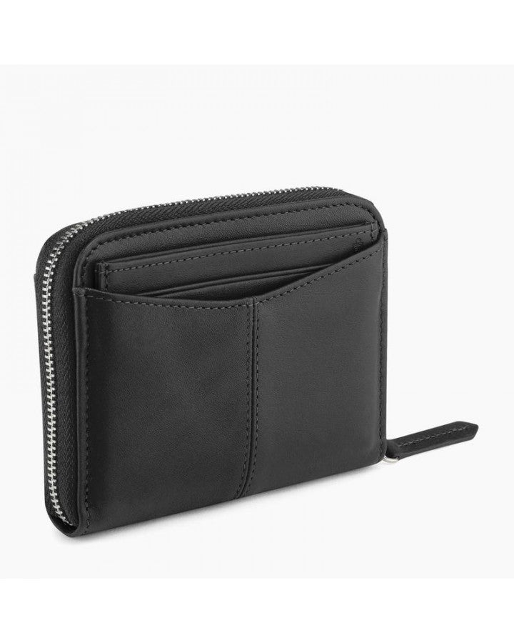 LE TANNEUR - Porte monnaie zippé - Charlotte - Noir