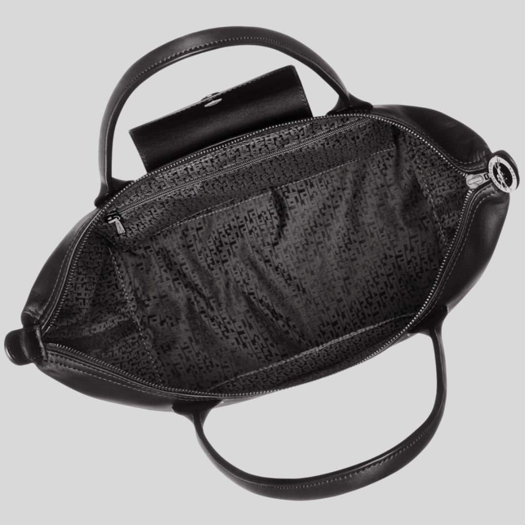 LONGCHAMP - Sac cabas M Le pliage Xtra - Cuir - Noir