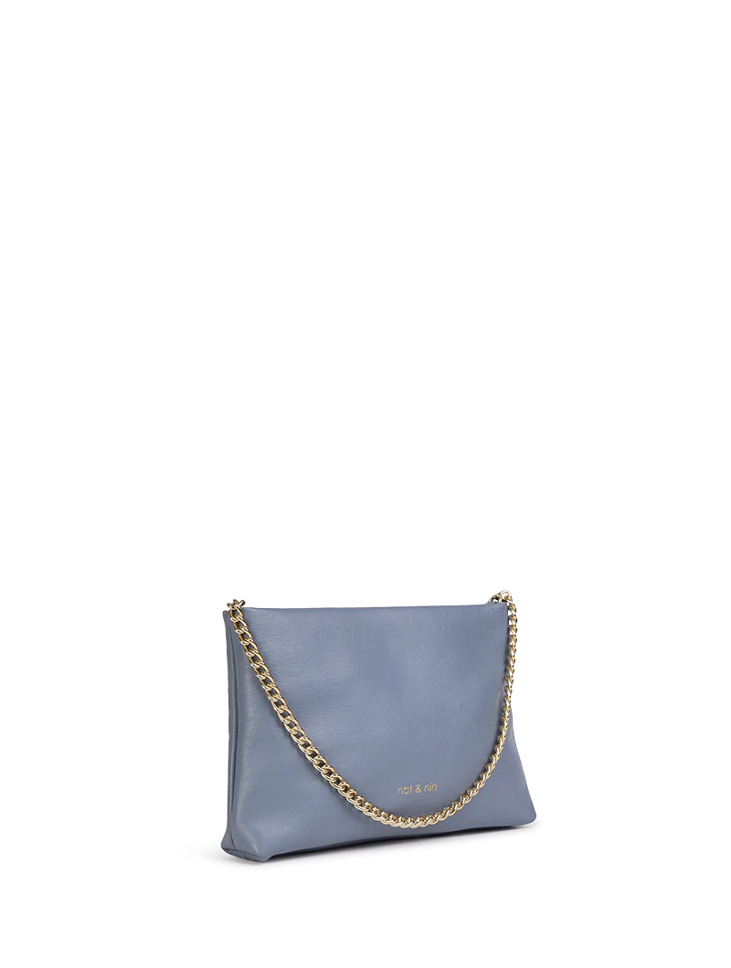 NAT & NIN -Sac bandoulière Molly Bleu plume