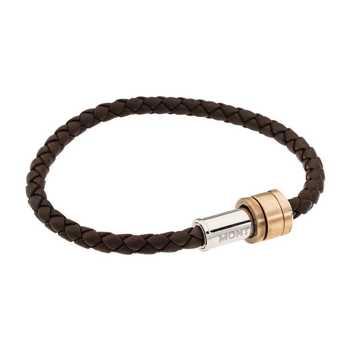 MONTBLANC bracelet cuir marron tressé