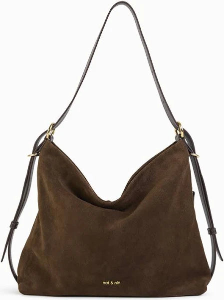 NAT & NIN -Sac bandoulière Moreen Ebène