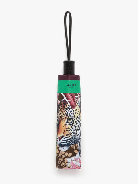 LANCEL PARAPLUIE - Parapluie pliant automatique Lancel Jungle motif palmier