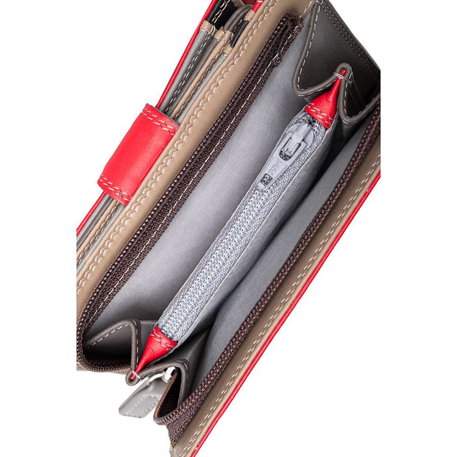MYWALIT - Portefeuille moyen zippé - rouge
