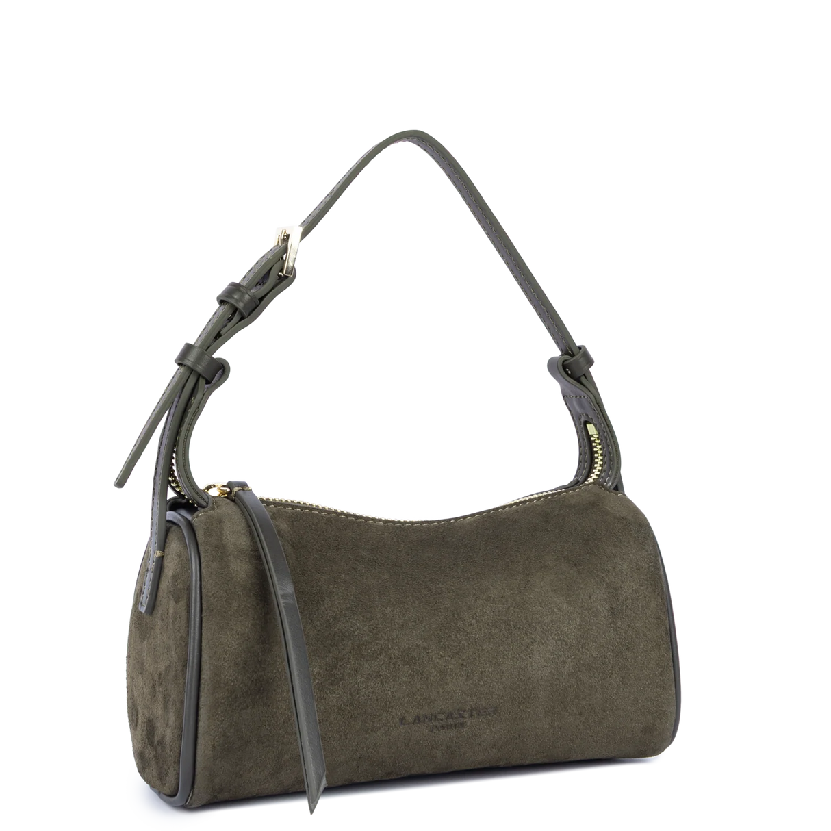 LANCASTER - Petit Sac à main Lancaster Suède Cube kaki