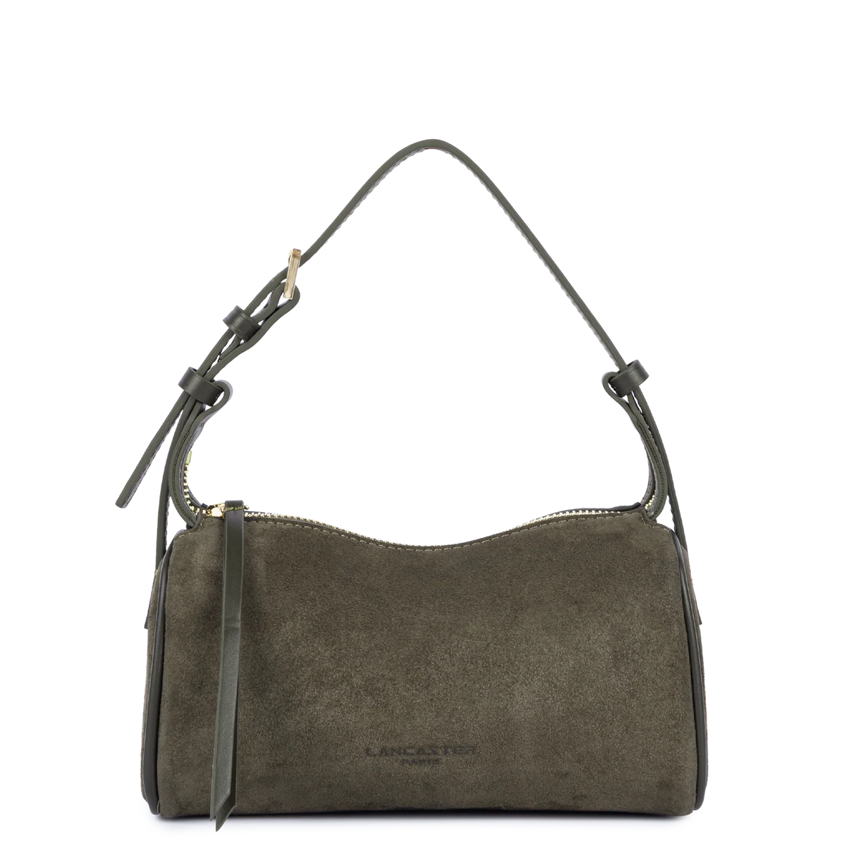 LANCASTER - Petit Sac à main Lancaster Suède Cube kaki