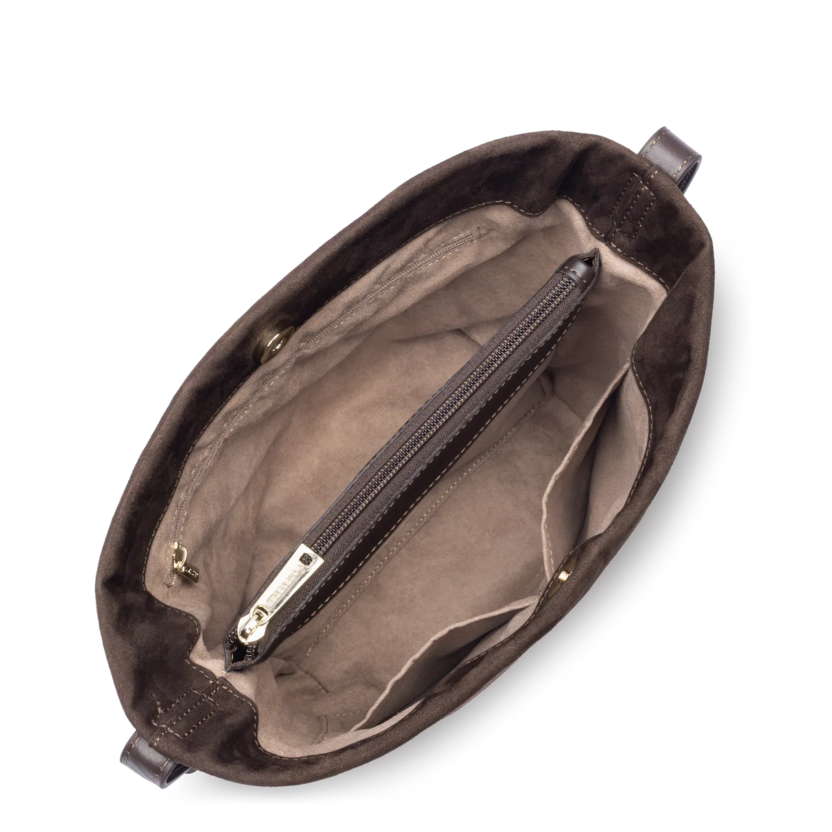 LANCASTER - Sac seau Suède marron
