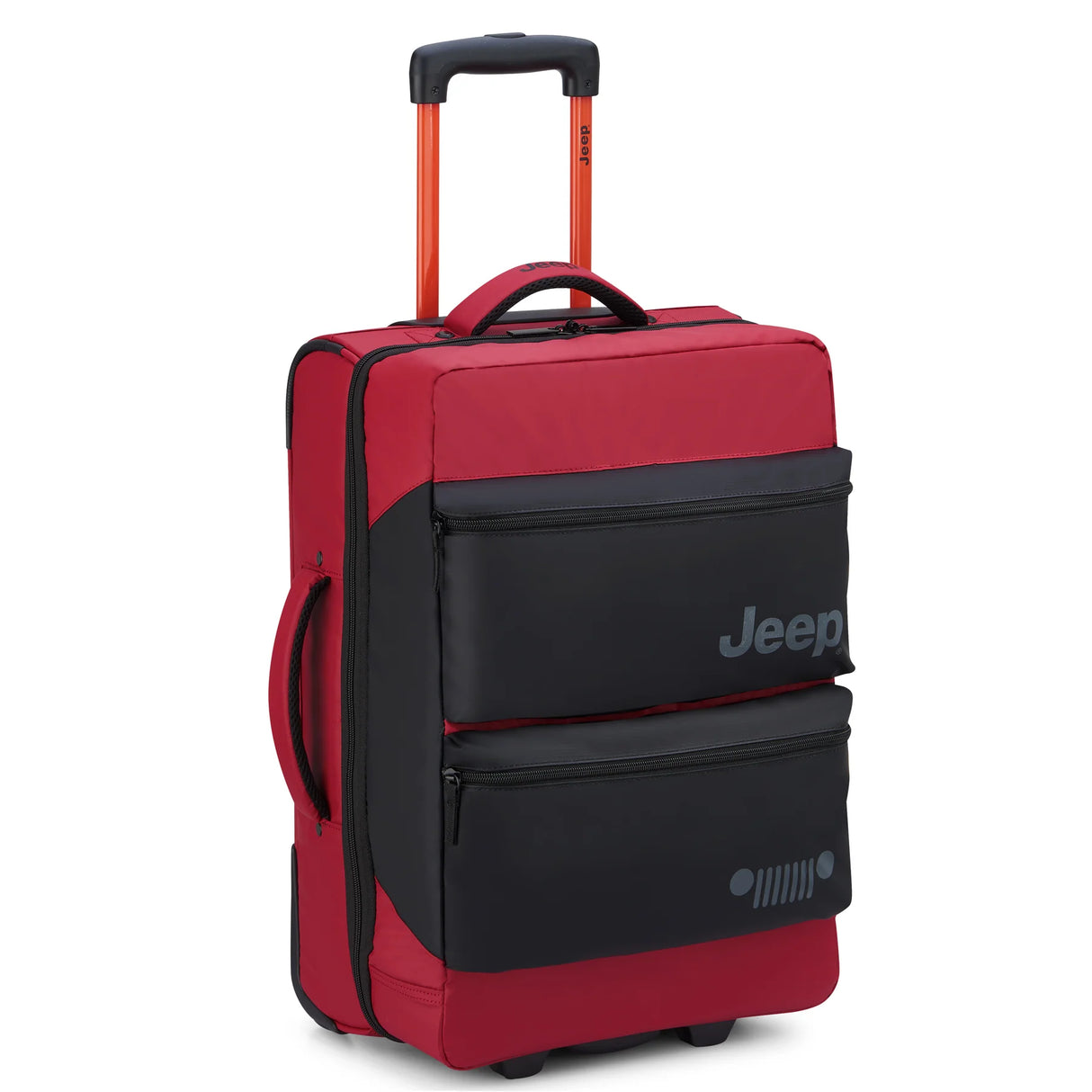 DELSEY PARIS x JEEP® – Sac de voyage trolley cabine avec deux poches frontales Tomate