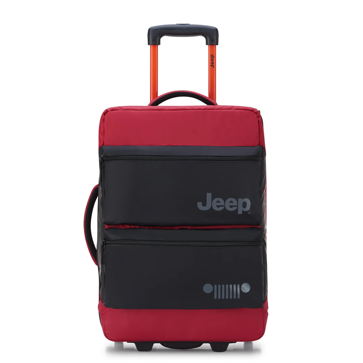 DELSEY PARIS x JEEP® – Sac de voyage trolley cabine avec deux poches frontales Tomate