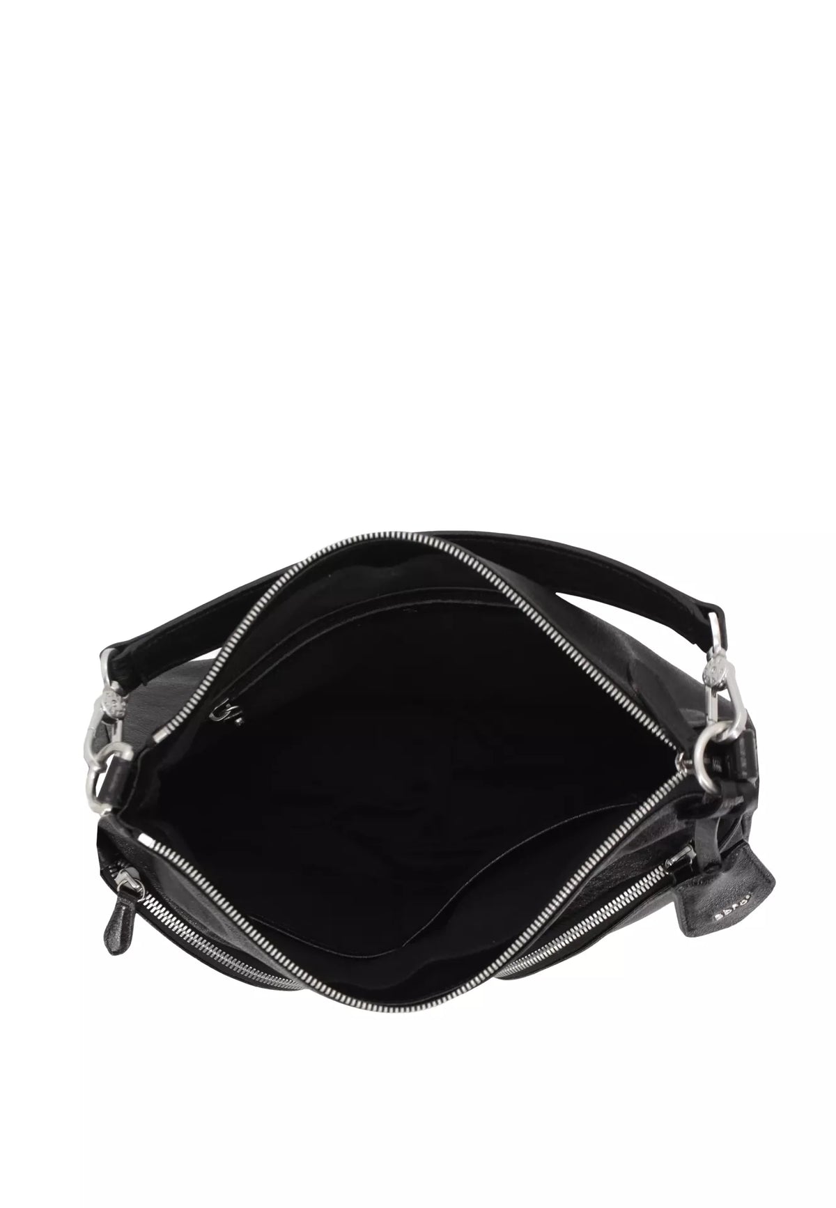 ABRO - Sac porté épaule en cuir effet délavé CARGO MEDIUM Noir