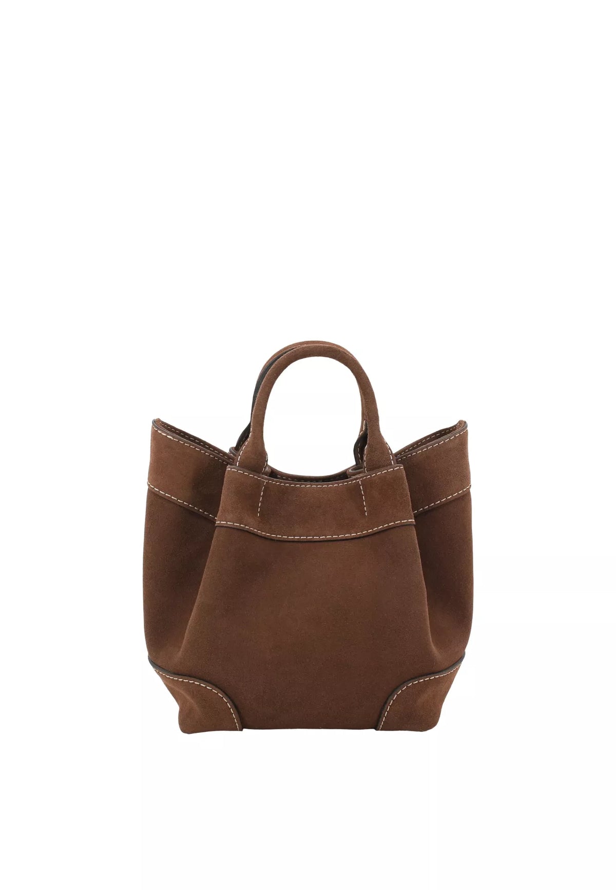 ABRO - Sac shopping en daim ESSENTAIL Small Wood