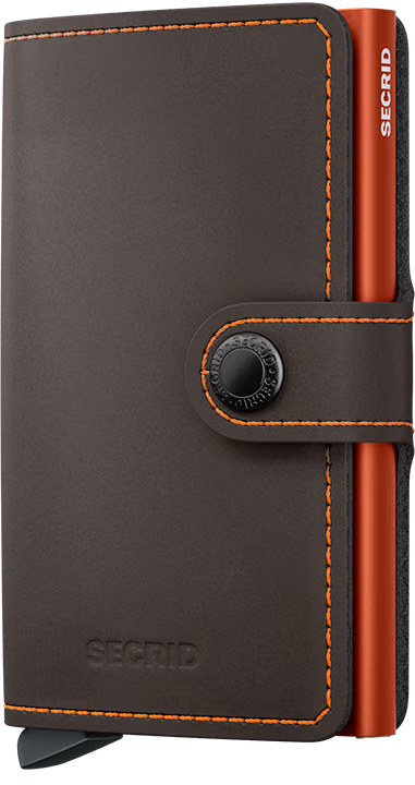 SECRID - Porte cartes Miniwallet Matte Truffle & Orange