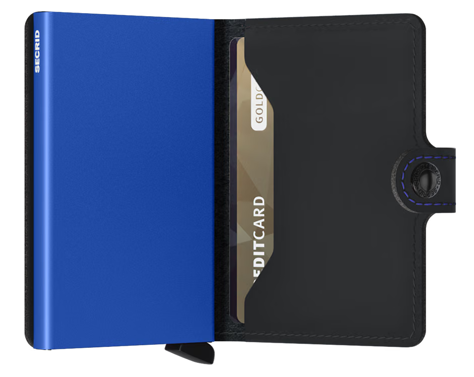 SECRID - Porte cartes Miniwallet Matte Black & Blue