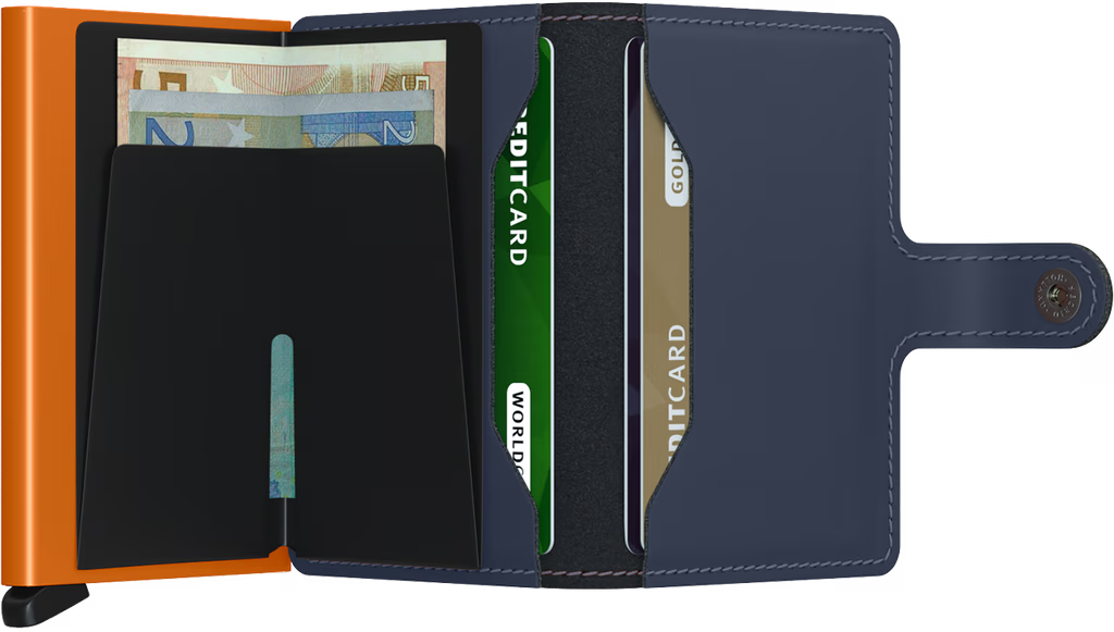 SECRID - Porte cartes Miniwallet Matte Nightblue & Orange