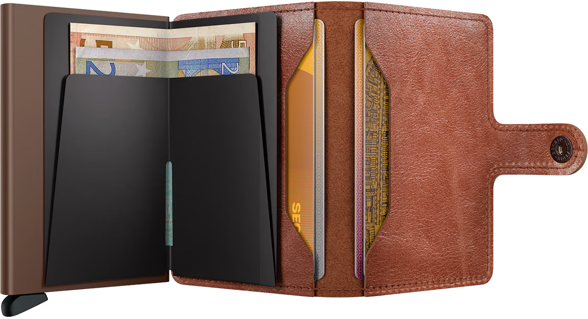 SECRID - Porte cartes Miniwallet Vintage - Cognac Brown