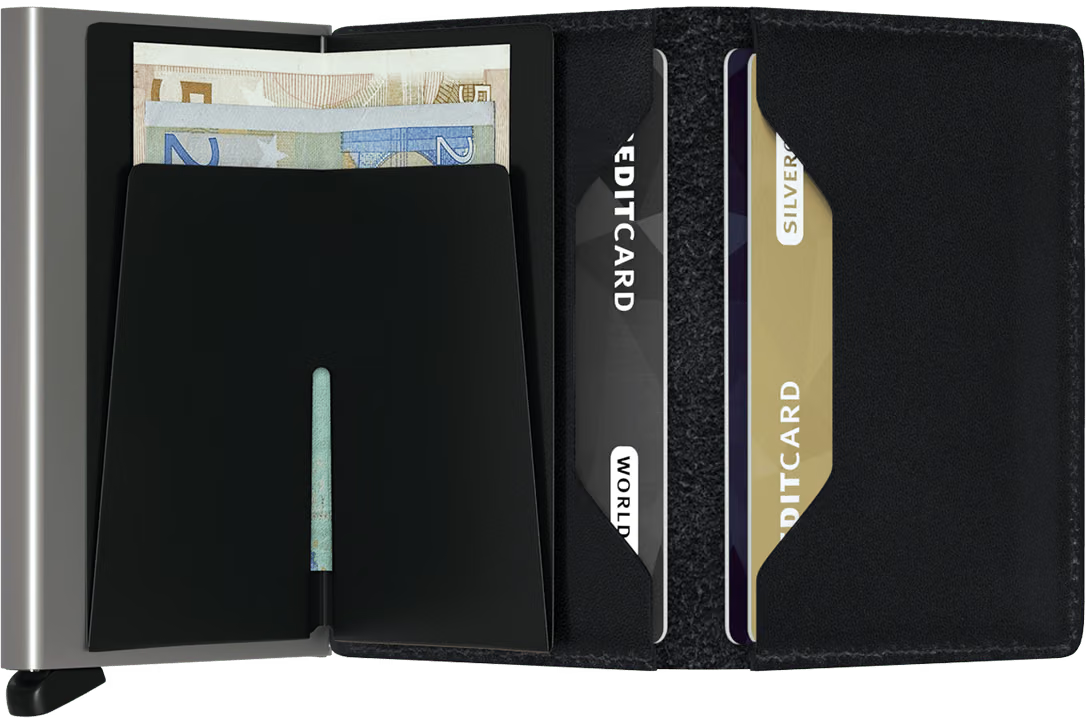 SECRID - Portefeuille Slimwallet Secrid cuir RFID 12 cartes Noir