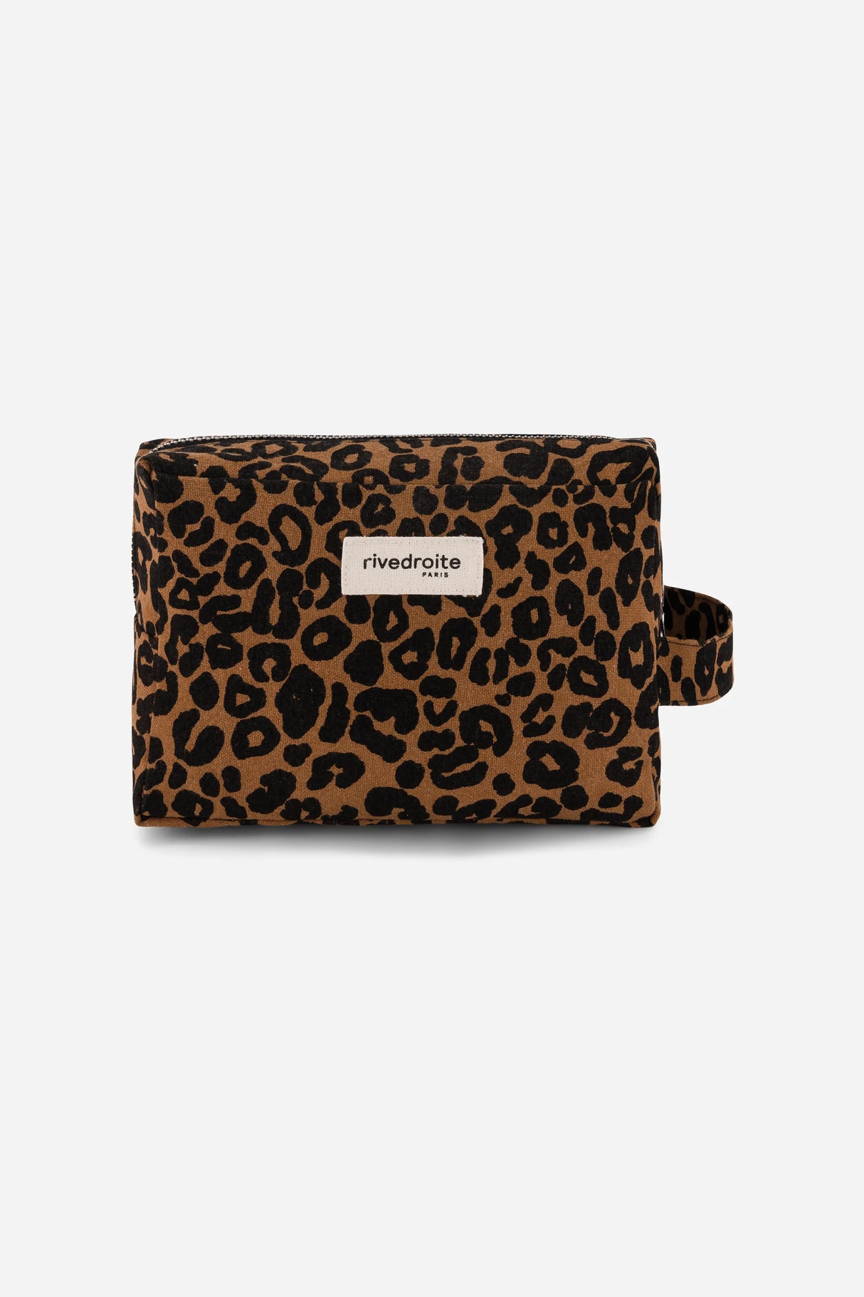 RIVE DROITE - Petite Trousse Léopard marron