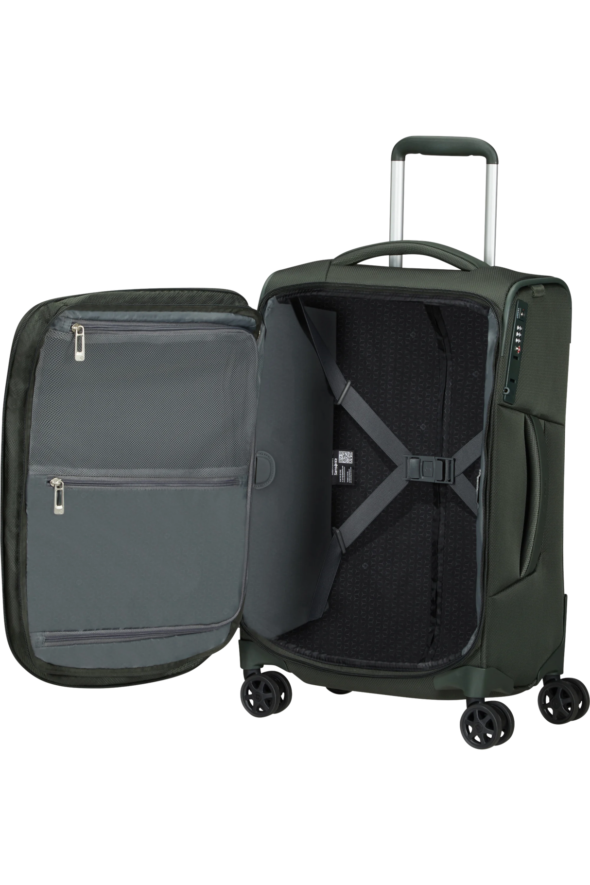 SAMSONITE - Valise cabine tissu extensible - Respark - 55/23cm - Kaki