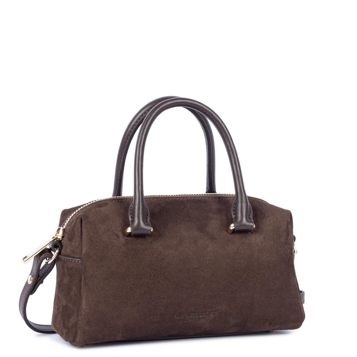 LANCASTER - Sac à main Lancaster Suède Cube marron
