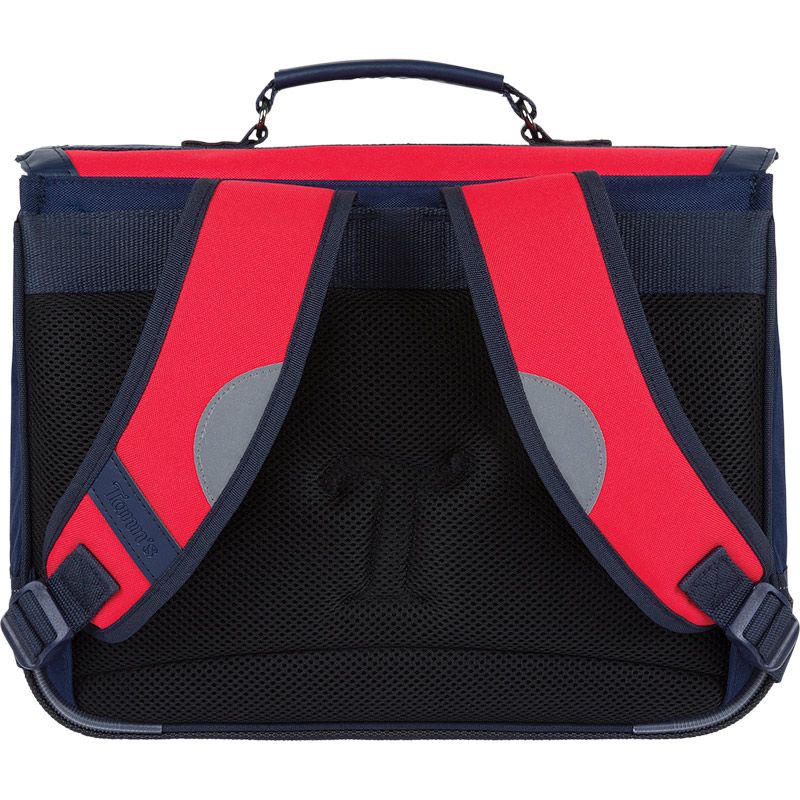 Tann's Cartable Tristan Rouge/Bleu Marine 35 cm