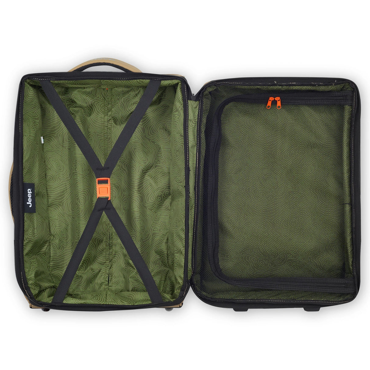 DELSEY PARIS x JEEP® – Sac de voyage trolley cabine avec deux poches frontales sable chaud