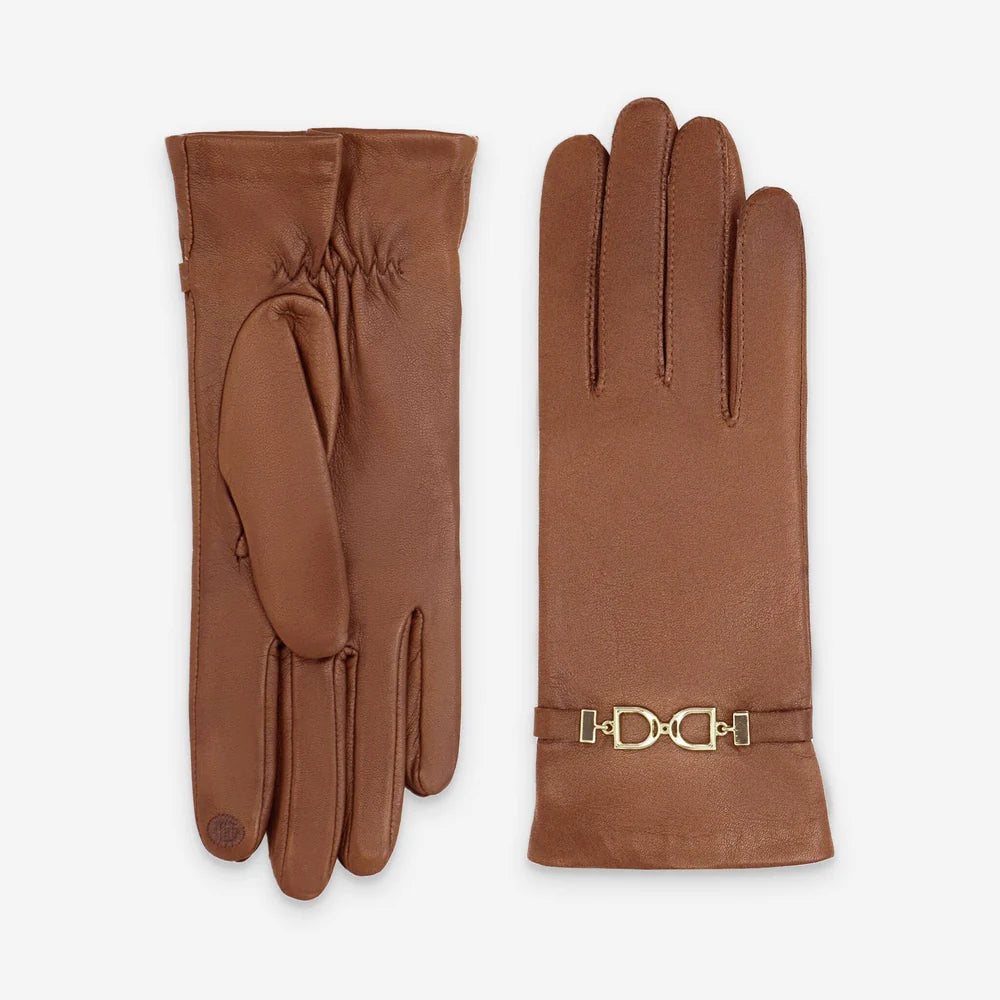 Glove Story - Gants femme cuir cork façon hermés doublé soie