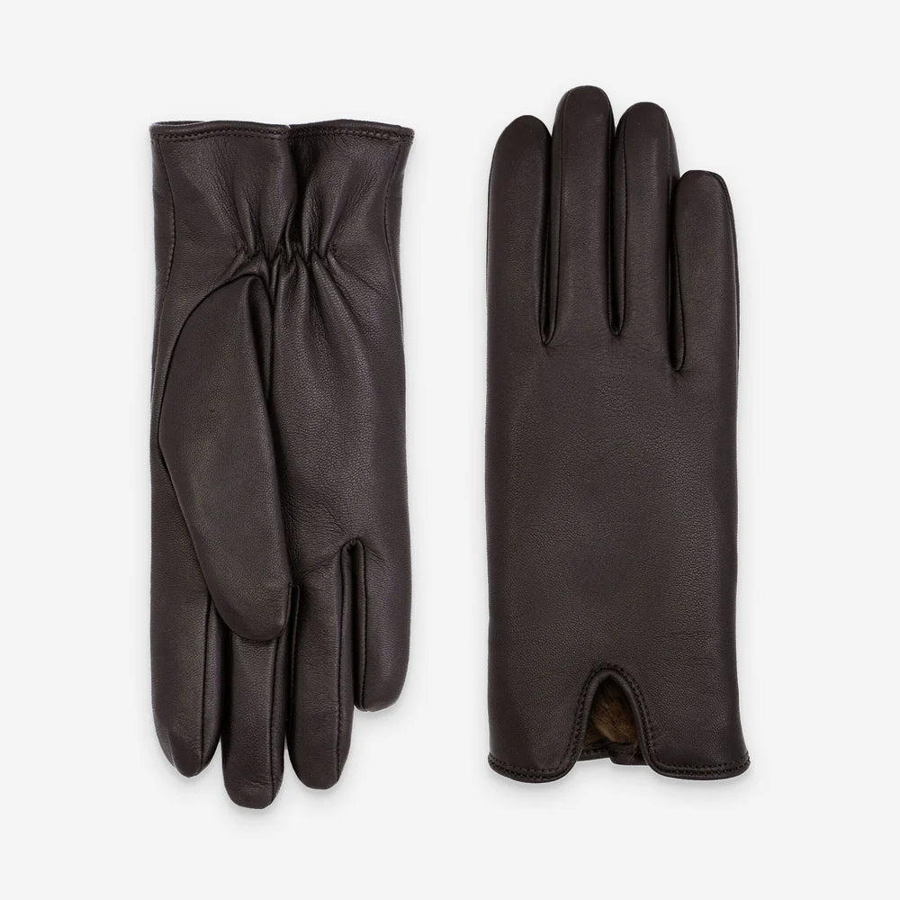 Glove Story - Gants cuir moka doublé lapin