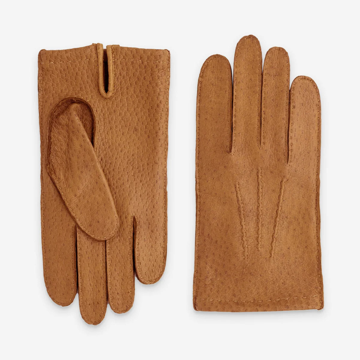 Glove Story - Gants cuir homme Pécari cork doublé soie
