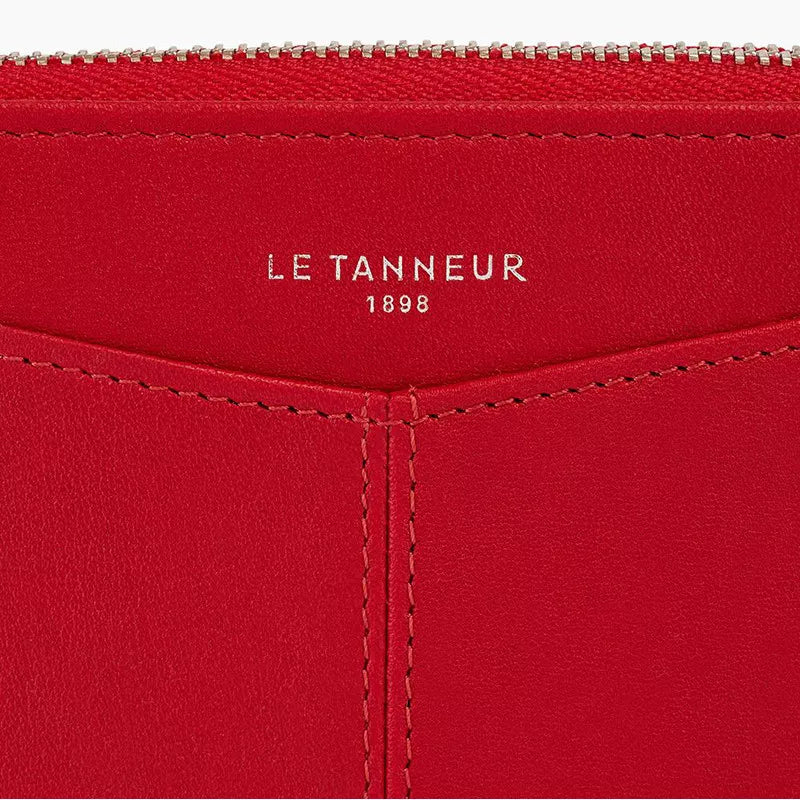 LE TANNEUR - Porte-monnaie zippé - Charlotte - Grenat