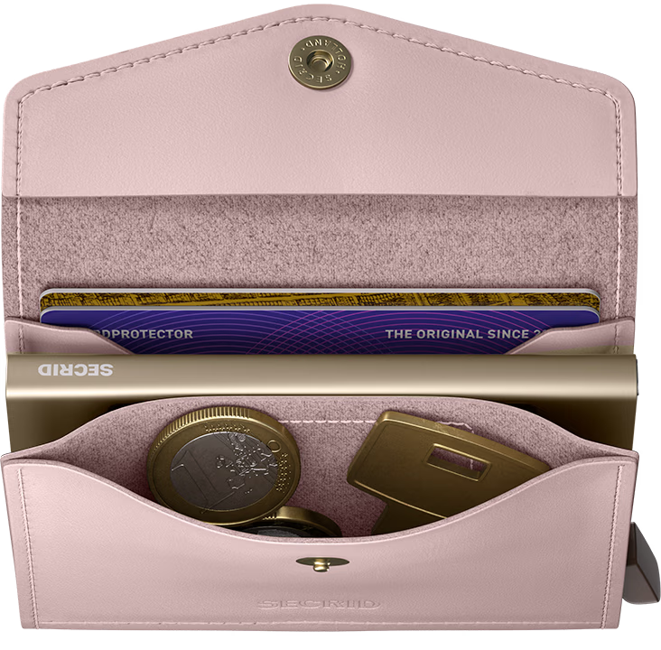 SECRID - Porte cartes porte monnaie Enveloppe wallet Original - Rose