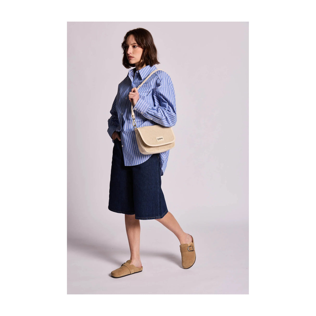 HINDBAG - Sac Margault Tressage écru femme coton bio ecru