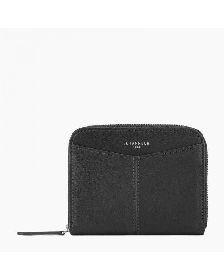 LE TANNEUR - Porte monnaie zippé - Charlotte - Noir