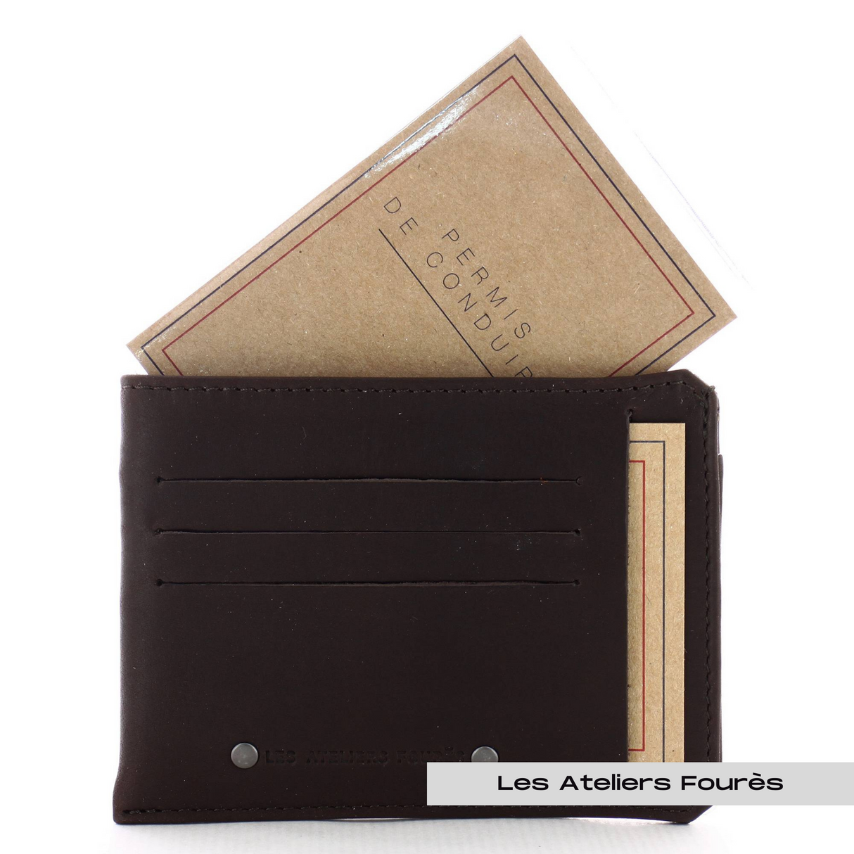 ATELIERS FOURÈS - Porte papiers en cuir raffiné - Baroudeur