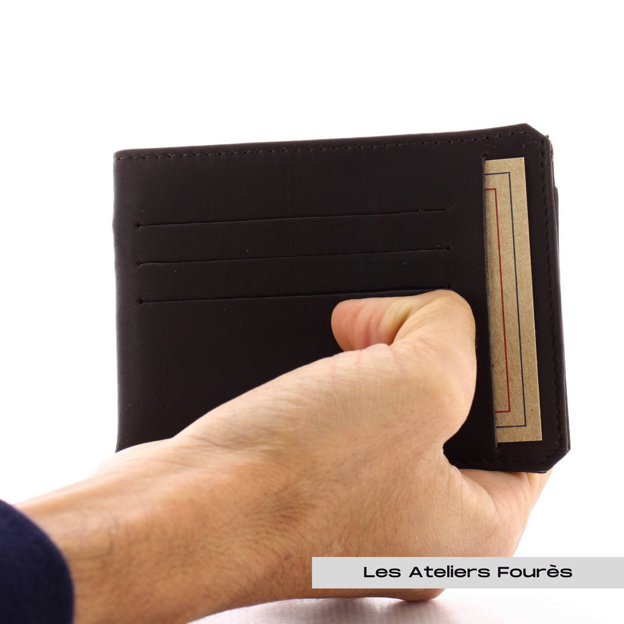 ATELIERS FOURÈS - Porte papiers en cuir raffiné - Baroudeur