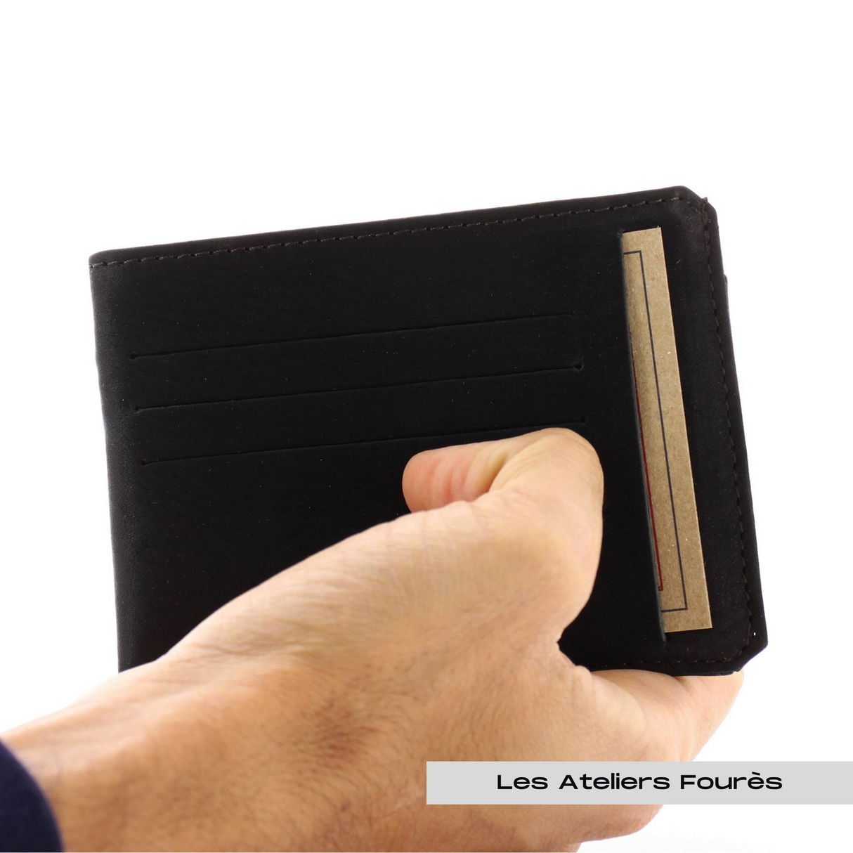 ATELIERS FOURÈS - Porte papiers en cuir raffiné - Baroudeur