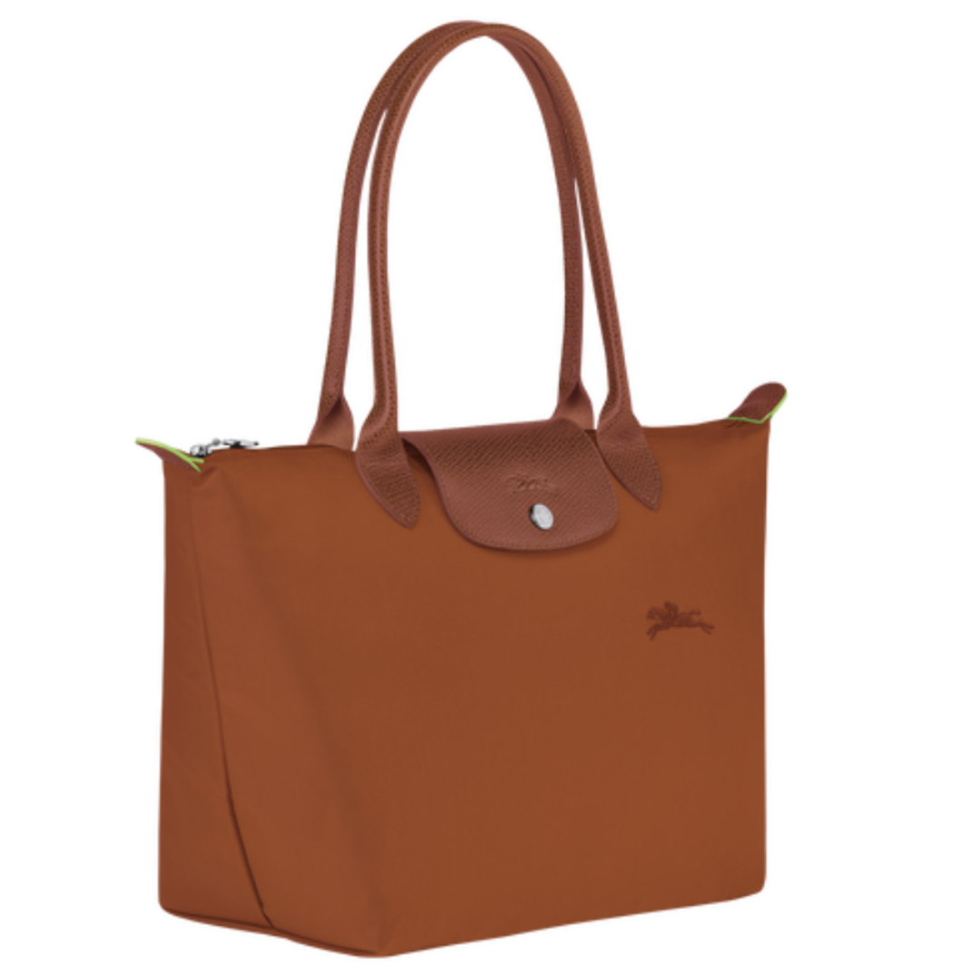 Sac shopping pliage green - porté épaule L Longchamp - Cognac