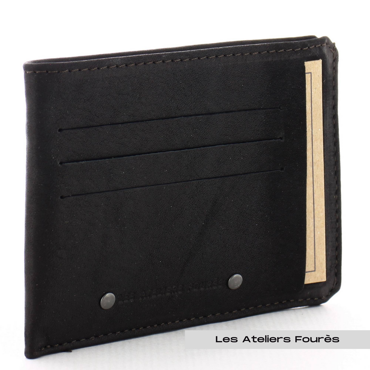 ATELIERS FOURÈS - Porte papiers en cuir raffiné - Baroudeur