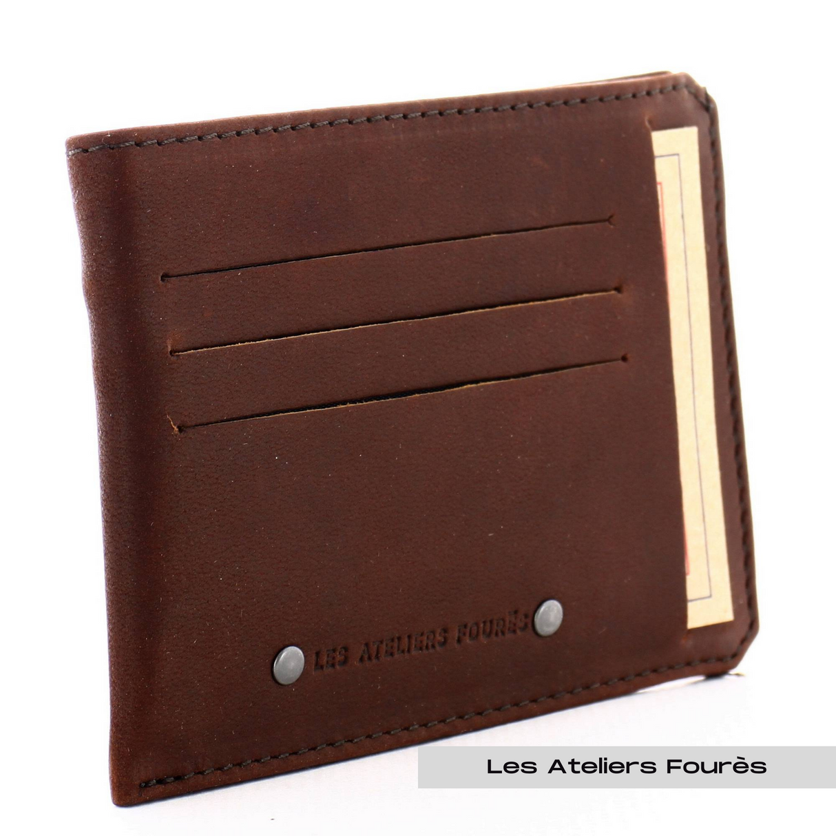 ATELIERS FOURÈS - Porte papiers en cuir raffiné - Baroudeur